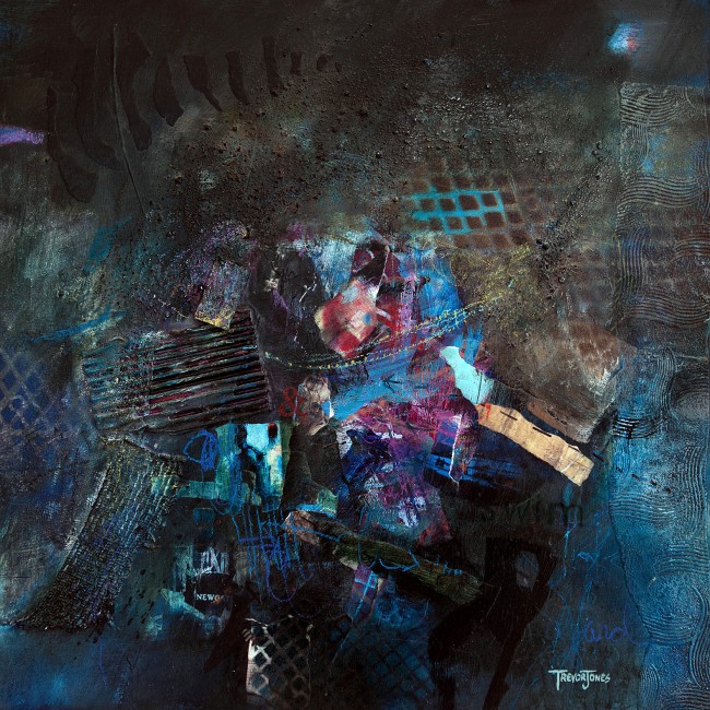 Swim Until You Can_t See Land, mixed media, 60 x 60 cm