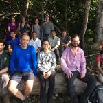 GoLife team and collaborators on Discovery Island. Left to right, front row: Michael Clear, József Geml, Foo She Fui, Adam Flakus, Jola Miadlikowska. Left to right, middle row: Mohd Hafiz Syukri, our local guide, Shuzo Oita, Betsy Arnold. Left to right, back row: Louise Lewis, Alicia Ibáñez, Lisa Terlova, Lisa Terlova. François Lutzoni took the photo.